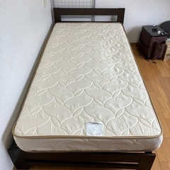 シングルすのこベッド　マットレスセット