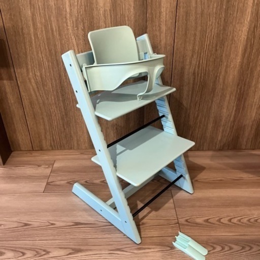 （取引中）ストッケ　トリップトラップ　ベビーチェア　アクアブルー　ベビーセット