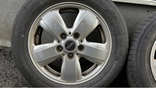 MINI 純正 アルミホイール 15インチ 5穴 175/65R15 外国タイヤ山なし 2019年購入車に付属、ホイールのみとお考えく