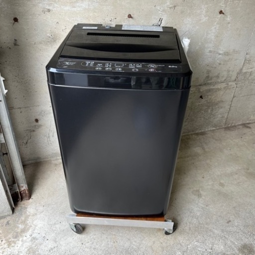 【2023年製】ヤマダセレクト 全自動洗濯機 6.0lg YWM-T60H1 ブラック  ステンレス槽 槽洗浄コース スピード洗濯コース 風乾燥