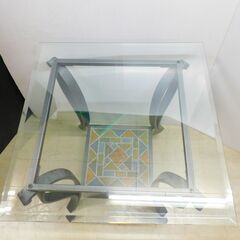 【JM033】アメリカ輸入家具 Dallas furniture製 ガラステーブルの画像