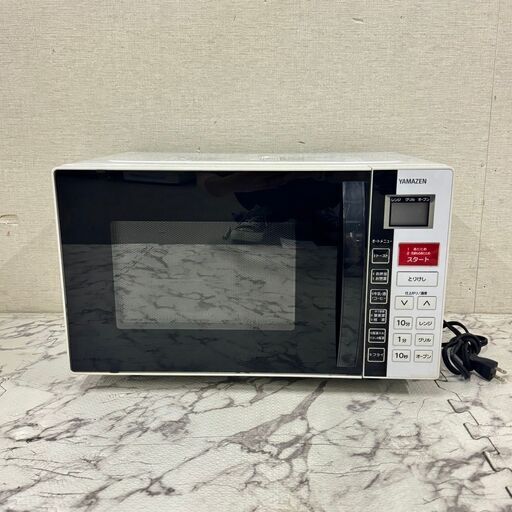 17353  YAMAZEN ターンテーブル オーブンレンジ 2018年製 50/60HZ ◆大阪市内・東大阪市他 5,000円以上ご購入で無料配達いたします！◆ ※京都・高槻・枚方方面◆神戸・西宮・尼崎方面◆生駒方面、大阪南部方面　それぞれ条件付き無料配送あり！
