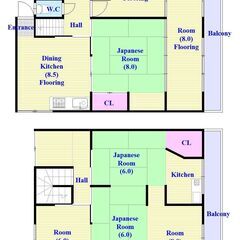 ★河内長野市本町の戸建て賃貸★初期費用5万円OK！！敷金礼金無し！！賃料4万円 - 河内長野市