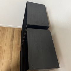 【直接取引川崎市】カラーボックス3段(黒)2個セットの画像