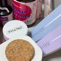 ネイル用品　アクリルブラシ　クリーナー　チップ多数　練習　ダッペンディッシュ　お買い得　の画像