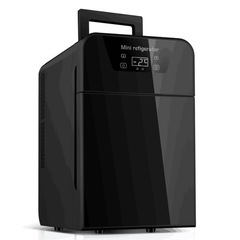 【新品】ミニ冷蔵庫 22L ブラック 冷温庫 保温・保冷両用 -...