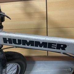 ハマーHUMMER折りたたみ自転車シルバーの画像