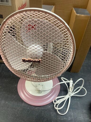 ☆中古￥1,000！National　18㎝卓上扇　家電　F-R182T-P型　【BD203】