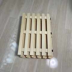 お渡し先決定【美品】ニトリ　ダブルベッド　四つ折り桐すのこ　の画像