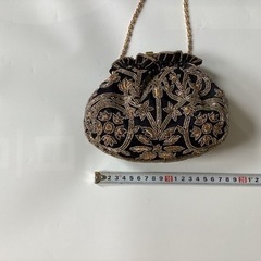 ビーズ　がま口　ショルダーバック　アンティーク　　レトロの画像