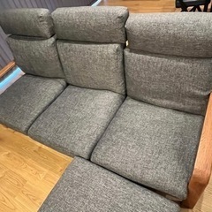 ソファー 3人掛けソファ、オットマン付！