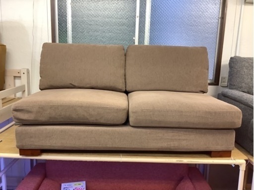 【リサイクルサービス八光】幅148㎝　エスティック　アームレス 2P ソファ DVN-26C リサイクルサービス八光】幅148㎝ エスティック アームレス 2P ソファ