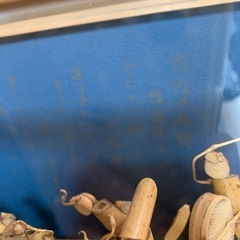 民芸品　竹細工　阿波踊り　ガラスケース入　の画像