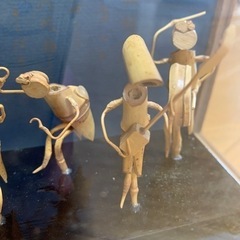 民芸品　竹細工　阿波踊り　ガラスケース入　の画像