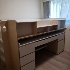 家具 ロフトベッドデスク付