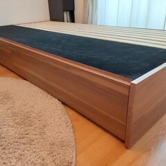 家具 ベッド シングルベッド 収納2杯付き すのこ
