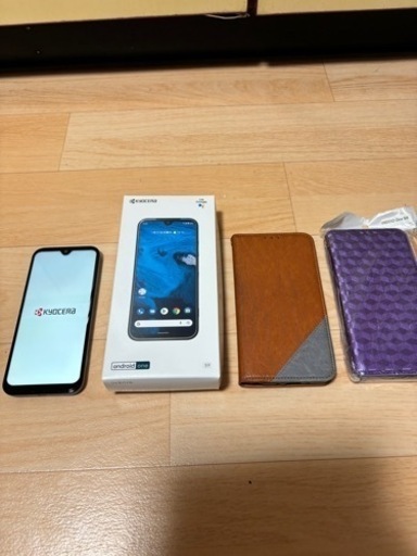 本日限定セール極上美品 無傷 実働稼動品 使用頻度少ない KYOCERA 京セラ Android one S9 手帳型ケース２つ付き