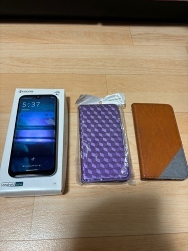 本日限定セール極上美品 無傷 実働稼動品 使用頻度少ない KYOCERA 京セラ Android one S9 手帳型ケース２つ付き