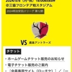サッカー観戦チケット
