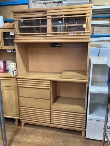 キッチンボード 食器棚 レンジボード 幅105cm 中古