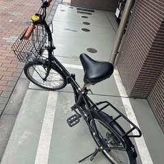 自転車 折りたたみ ジャンク品 後輪が歪み　　