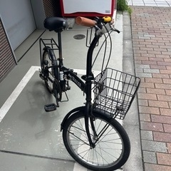 自転車 折りたたみ ジャンク品 後輪が歪み　　の画像