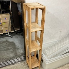 I2404-850 木製ラック 3段 色あせ・汚れあり 中古