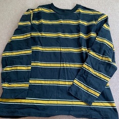 UNIQLOメンズコットン長袖ボーダーシャツ