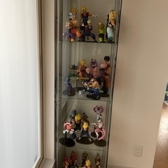 ガラスショーケース と ドラゴンボールのフィギュア