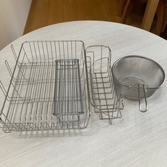 差し上げます。ステンレス　水切り　ざる蕎麦　生活雑貨 家庭用品 ...