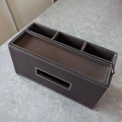 ２個セット　ニトリ　本皮風リモコン・ティッシュケースの画像