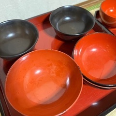 漆器のお膳一式の画像