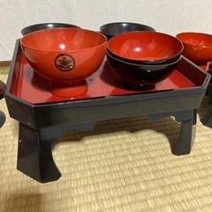 漆器のお膳一式の画像