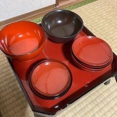 漆器のお膳一式の画像