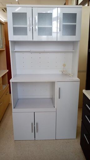特別値引き★ジモティ割あり★ 株式会社ホームテイスト レンジボード 白 H180×D41×W90.5 クリーニング済み TJ5555
