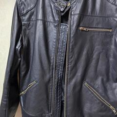 シングル　レザー　ライダースジャケット　スタッズ　真鍮の画像
