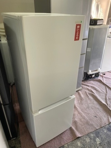 北九州市内配送可能　保証付き　HERBRelax（ハーブリラックス） YRZ-F15E1(W) 2ドアノンフロン冷凍冷蔵庫(156L・右開き) ホワイト