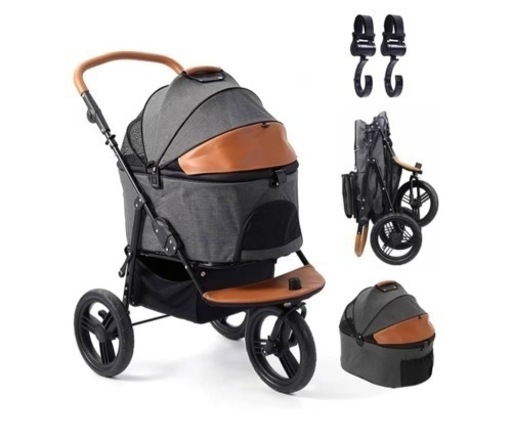 MEGANEKO  大型犬 多頭飼い ペットカート分離式 3輪