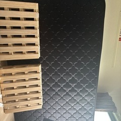 家具 ベッド　セミダブルベッド　すのこベットセット