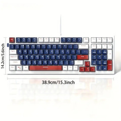 メカニカル有線キーボード バックライト付き USBキーボード