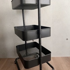 家具 収納家具 3段スチールラックの画像