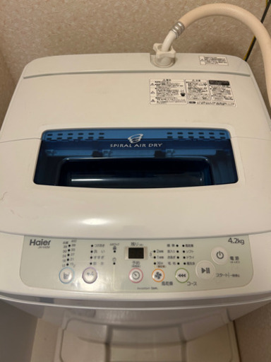 【中古】洗濯機 Haier JW-K42M
