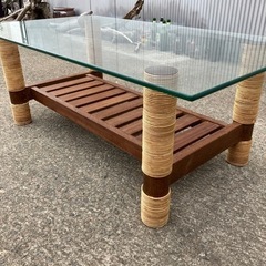 WISE・WISE ワイスワイス ガラステーブル テーブル コーヒーテーブル