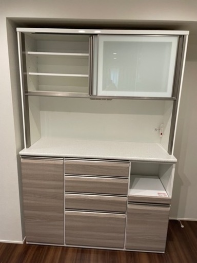 93%OFF　美品 格安 お洒落 ニトリ キッチンボード プラウド140KB NA  収納家具 食器棚 キッチン収納 定価169,900円　1点限り！