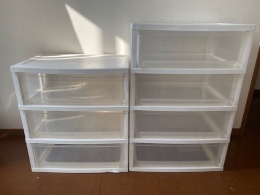 プラスチック衣類収納 2個まとめて