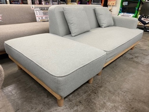 【愛品館 江戸川店 ソファ】ファブリックカウチ2Pソファ ID:156-019677-007