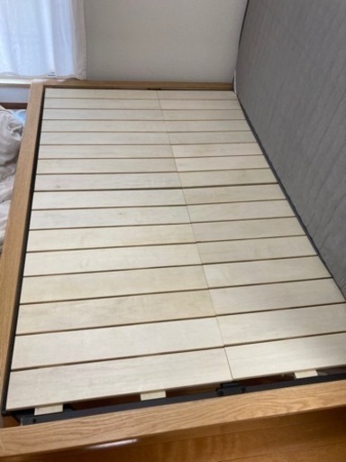 無印良品　木製 ダブルベッドフレーム　オーク材