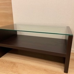 ローテーブル　ガラス板　オシャレ