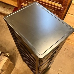 《売約済》【武蔵小山店】 　収納ケース 10段  クリアケース ブラック 小物収納 書類収納 大容量 収納 スキマ収納 事務所の画像