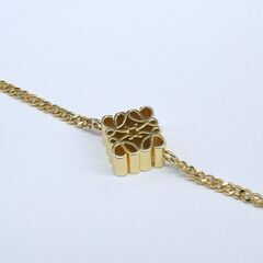 本物 LOEWE シングル アナグラム ブレスレット シングルチェーン